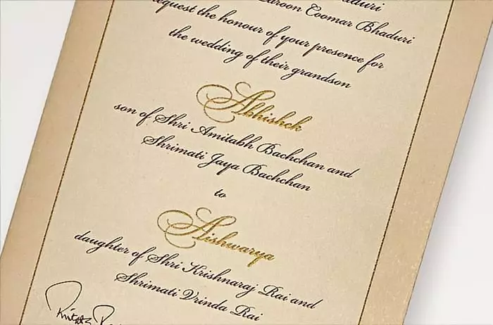 undangan nikah seleb Bollywood © berbagai sumber undangan nikah seleb Bollywood © berbagai sumber