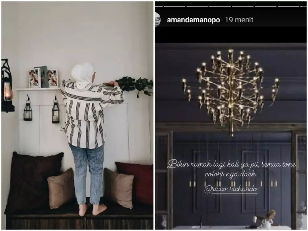 beda rumah arya dan amanda © 2021 Instagram