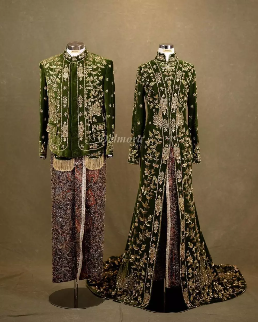 Detail busana pengantin Danang dan Nura Instagram