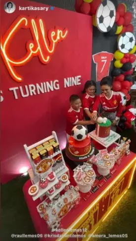 Momen Krisdayanti rayakan ultah Kellen © Instagram