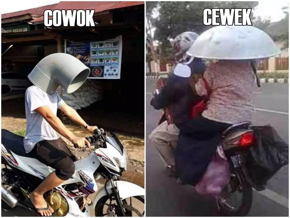 beda cewek cowok naik motor © 2021 berbagai sumber