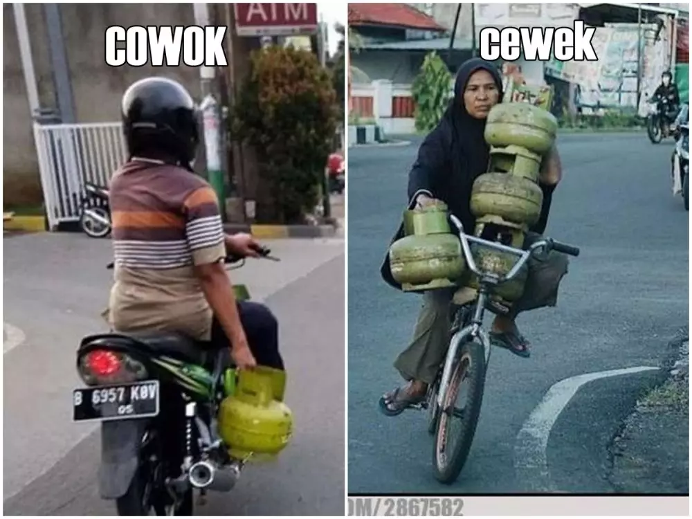 beda cewek cowok naik motor © 2021 berbagai sumber