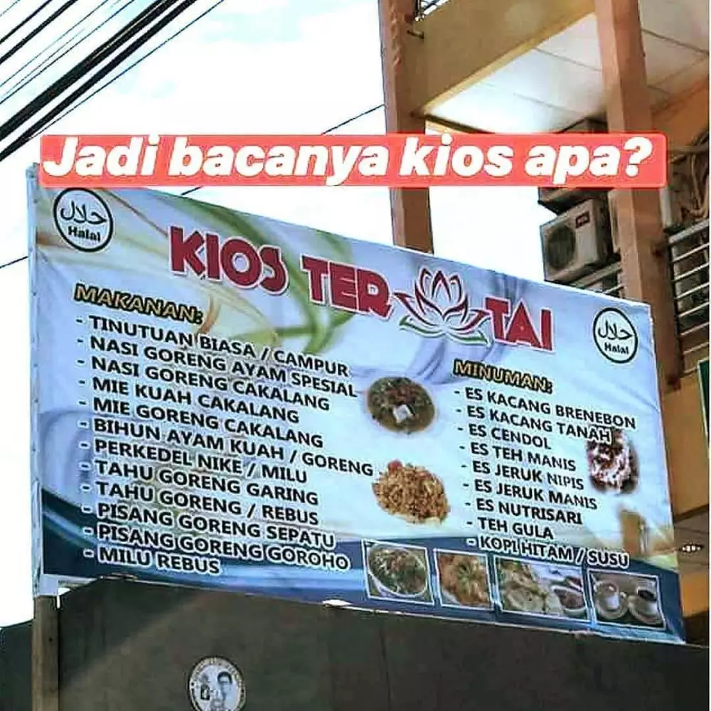 tulisan di warung malah jadi lucu © 2021 twitter.com