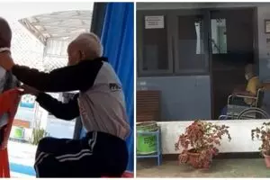 Momen haru persahabatan dua kakek di panti jompo, bikin terenyuh