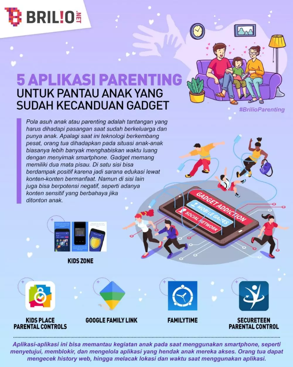 INFOGRAFIS APLIKASI PARENTING UNTUK PANTAU ANAK YANG SUDAH KECANDUAN GADGET © 2021 brilio.net INFOGRAFIS APLIKASI PARENTING UNTUK PANTAU ANAK YANG SUDAH KECANDUAN GADGET © 2021 brilio.net