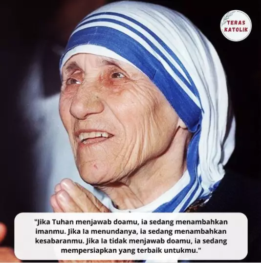 motto hidup dari Bunda Teresa © 2021 brilio.net motto hidup dari Bunda Teresa © 2021 brilio.net