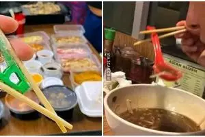 11 Cara lucu orang pakai sumpit, ada-ada aja idenya