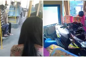 19 Potret lucu orang naik kendaraan umum, tingkahnya kocak