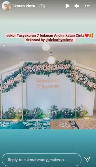 Potret dekorasi acara 7 bulanan Andin © berbagai sumber