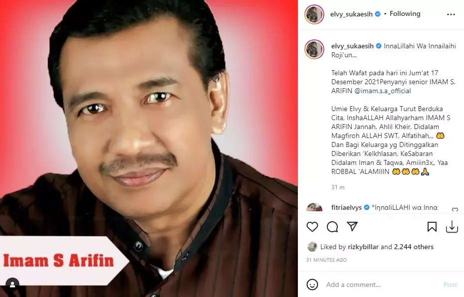 pedangdut imam s arifin meninggal dunia © berbagai sumber pedangdut imam s arifin meninggal dunia © berbagai sumber