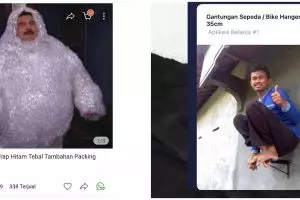 13 Potret lucu orang jadi model jualan di online shop, kocak banget