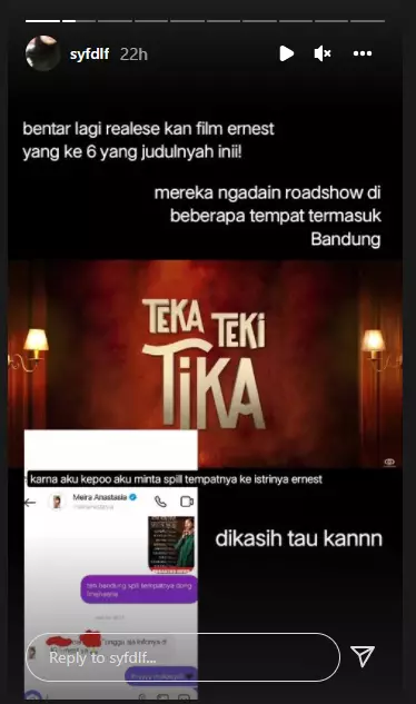 Film baru Ernest Prakasa dijadikan modus penipuan Instagram Film baru Ernest Prakasa dijadikan modus penipuan Instagram