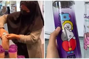 Diserbu penggemar BTS, aksi jastip bungkus minuman Chatime ini viral