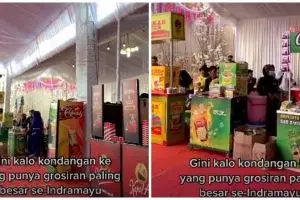 Viral pernikahan juragan grosiran Indramayu, tamu jajan sepuasnya