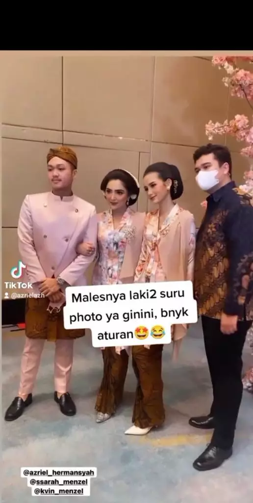 Potret Sarah di 7 bulanan Aurel Instagram