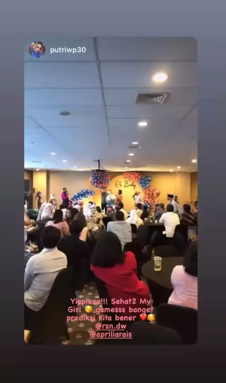 Gender reveal Rosiana Dewi dan Handika Pratama Instagram