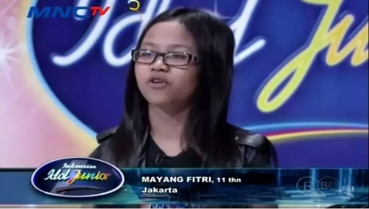 mayang adik vanessa di audisi indonesian idol junior © dailymotion.com