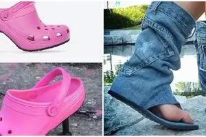 17 Potret lucu kreasi alas kaki ini nyelenehnya bikin geleng kepala