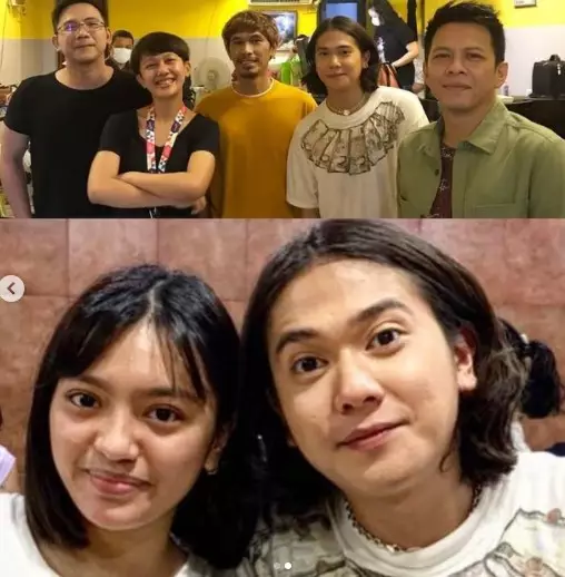 Momen Alleia putri Ariel Noah ikut syuting video klip Yang Terdalam © 2021 Instagram