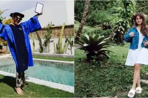 9 Momen Marsha Aruan wisuda virtual, ucapan Maia Estianty tuai atensi