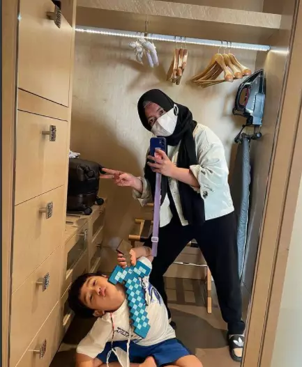 Potret Rafathar dan Mbak Lala © 2021 brilio.net