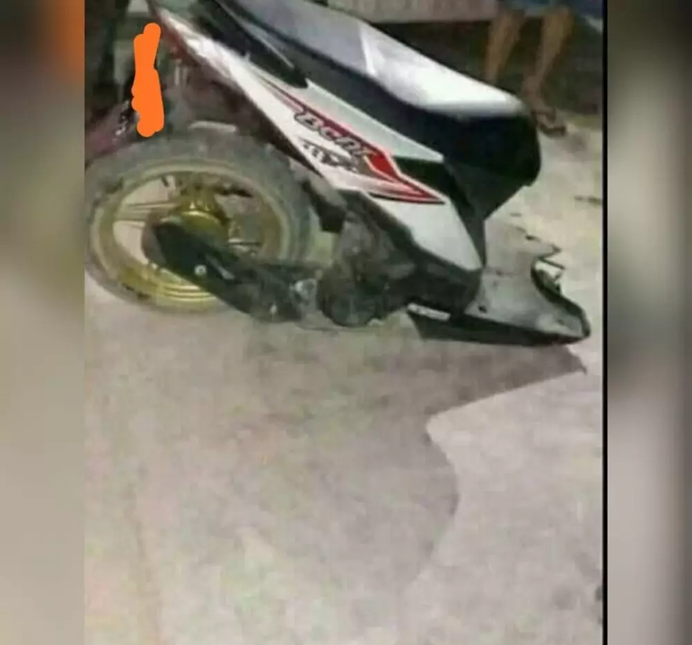 potret lucu sepeda motor kelihatan di parkiran © 2021 instagram.com