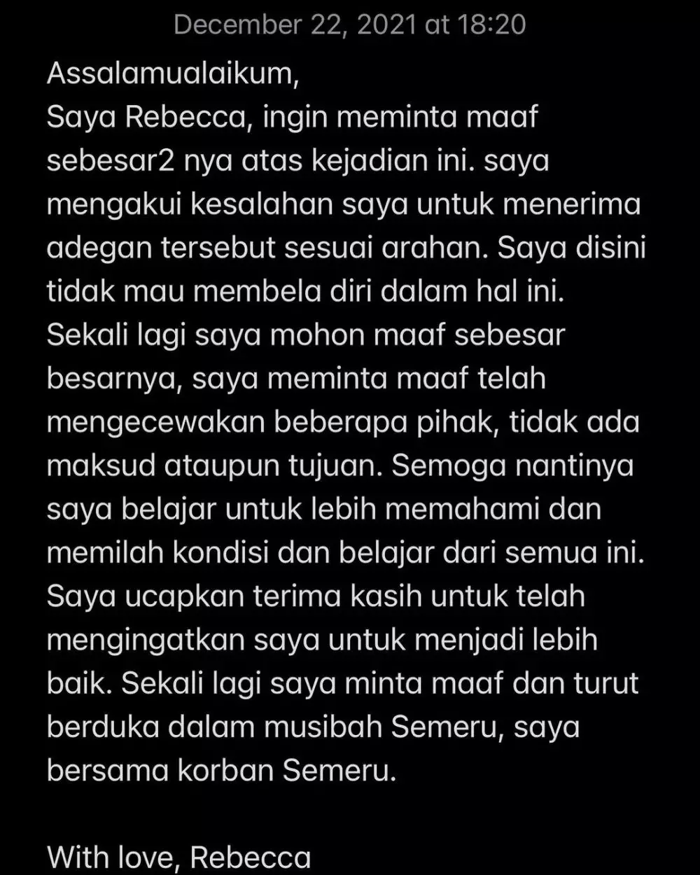 permintaan maaf syuting di pengungsian Semeru © 2021 brilio.net permintaan maaf syuting di pengungsian Semeru © 2021 brilio.net