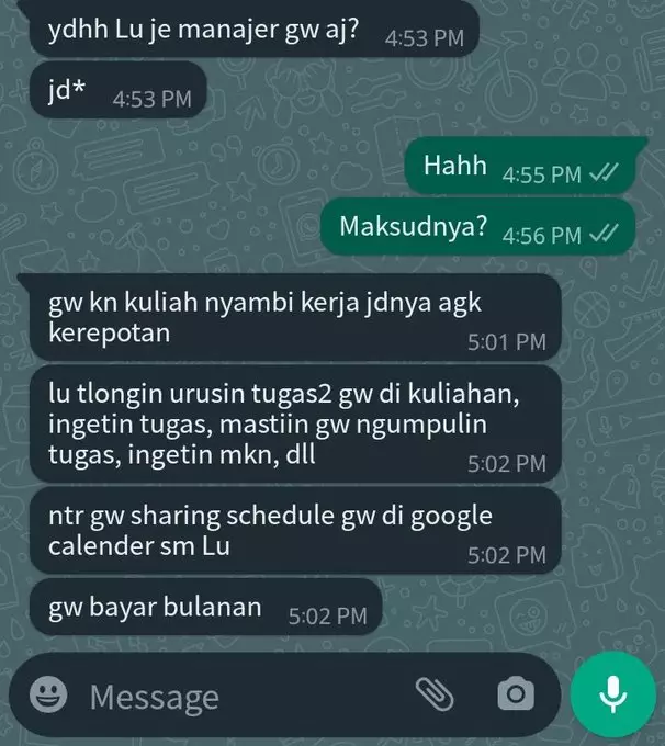 temen jawab nyeleneh pas ditanya tugas © 2021 twitter.com