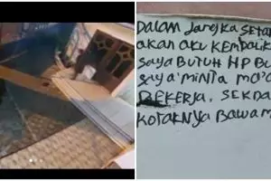 Video maling kotak amal di Jepara, tulis surat akan kembalikan uang