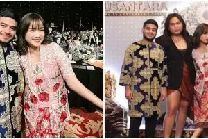 11 Penampilan Fuji di acara kosmetik, imut pakai kebaya pink