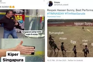11 Meme timnas kalahkan Singapura, gagal penalti & aksi Hassan Sunny