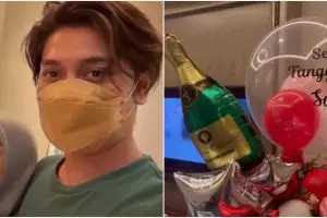 11 Potret kejutan anniversary Lesty Kejora, hias kamar penuh bunga