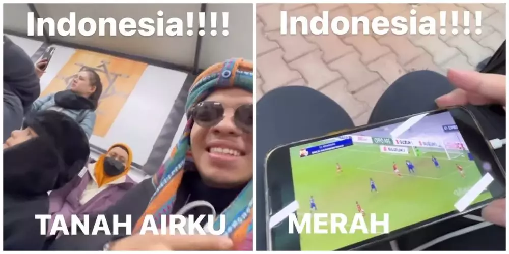 Atta Halilintar rayakan kemenangan Indonesia © Istimewa Atta Halilintar rayakan kemenangan Indonesia © Istimewa