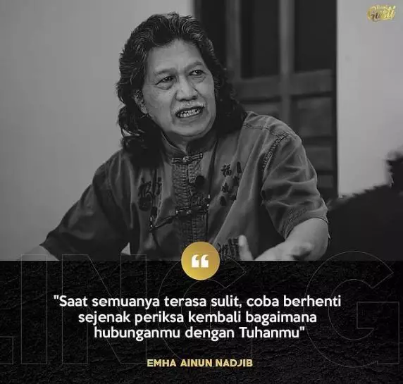 Motto hidup Cak Nun © berbagai sumber Motto hidup Cak Nun © berbagai sumber