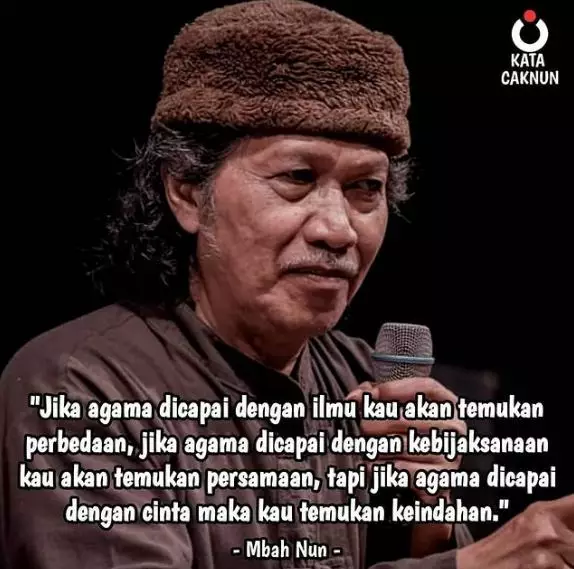 Motto hidup Cak Nun © berbagai sumber Motto hidup Cak Nun © berbagai sumber