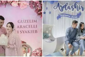 Momen akikah anak 11 pesinetron, Ali Syakieb pilih nuansa merah muda