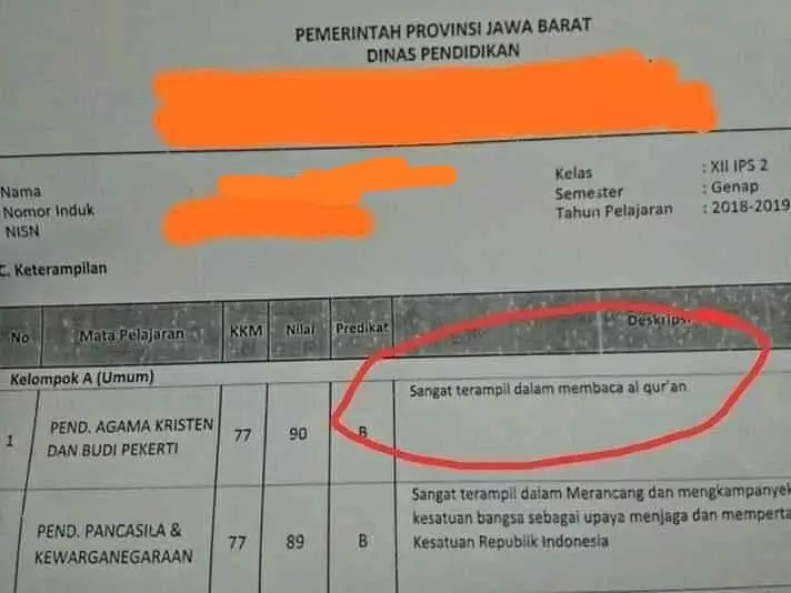 tulisan di rapor malah lucu banget © 2021 berbagai sumber