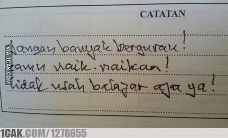 tulisan di rapor malah lucu banget © 2021 berbagai sumber
