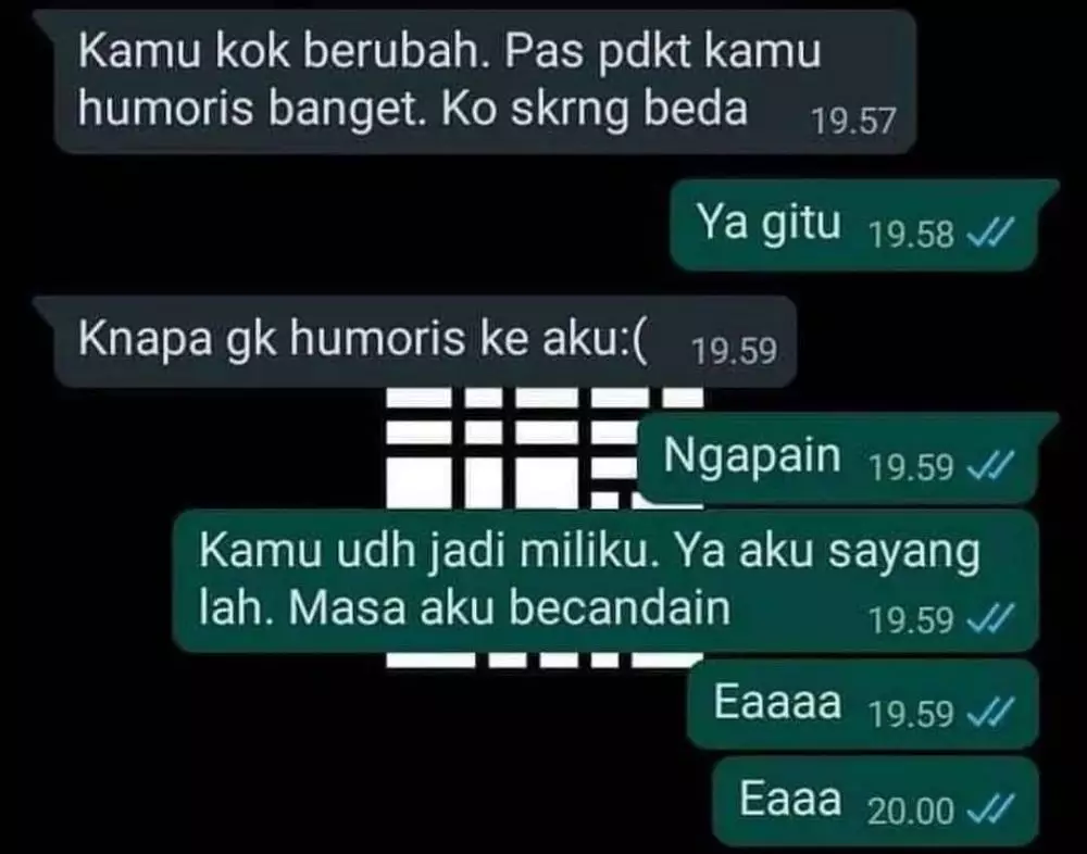 chat lucu pacar insecure malah kasihan © 2021 instagram.com