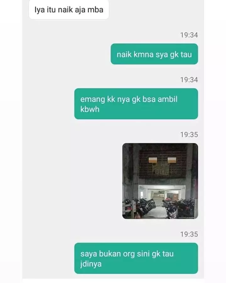 chat driver ojek online mau antar makanan © 2021 instagram.com