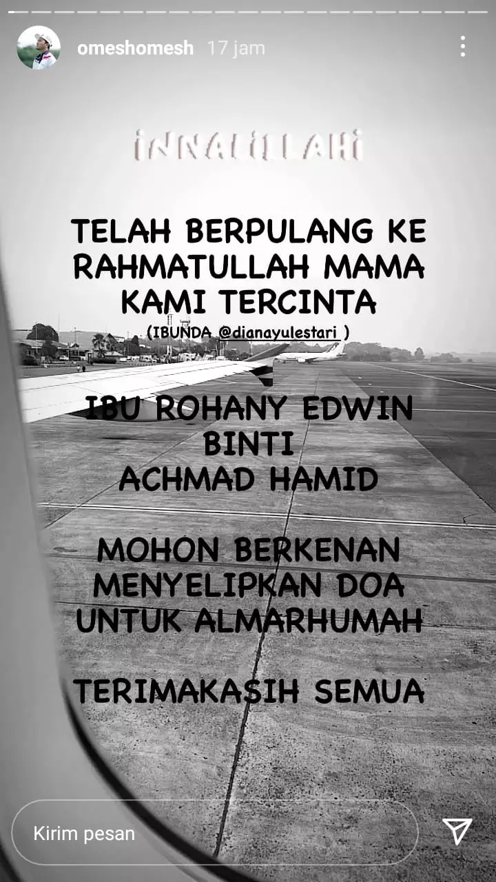 kenangan dian ayu dampingi ibunda hingga tutup usia © instagram