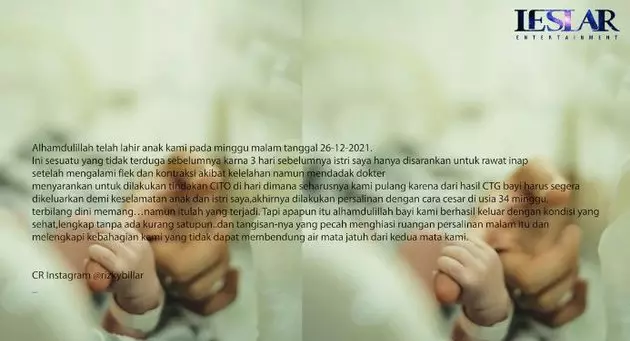 persalinan Lesty Kejora © 2021 brilio.net