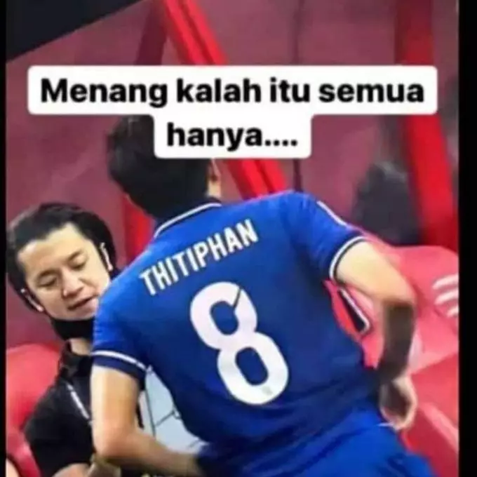 meme lucu Thitiphan pemain Thailand Piala AFF © 2021 berbagai sumber