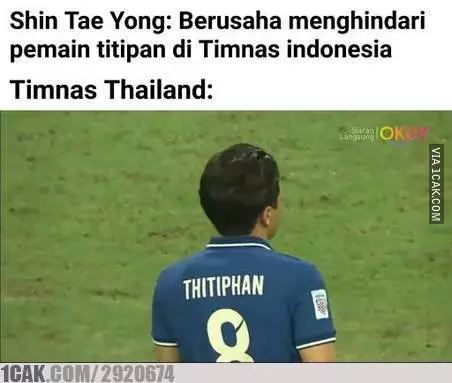 meme lucu Thitiphan pemain Thailand Piala AFF © 2021 berbagai sumber