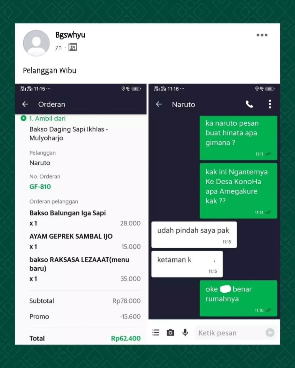 driver ojek online malah salah ngasih tahu © 2021 instagram.com driver ojek online malah salah ngasih tahu © 2021 instagram.com