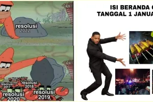 13 Meme lucu sambut Tahun Baru 2022 ini bikin harimu penuh tawa