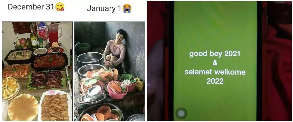 11 Potret lucu ini sering terjadi saat malam tahun baru, valid abis