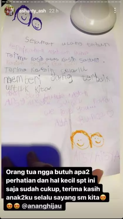  tulisan tangan anak seleb © 2022 brilio.net