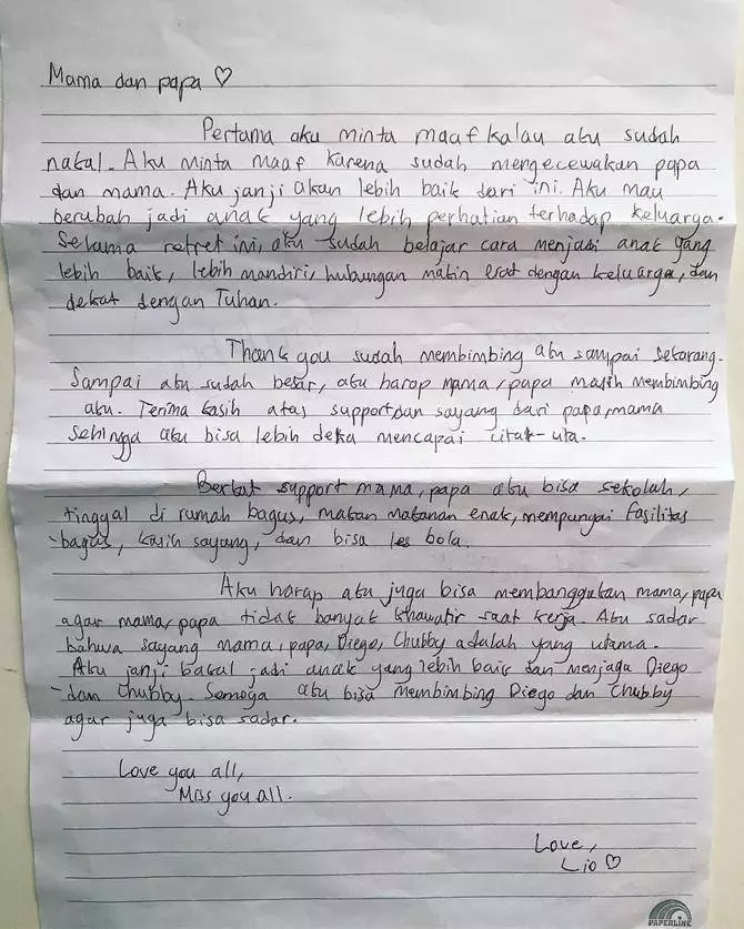  tulisan tangan anak seleb © 2022 brilio.net