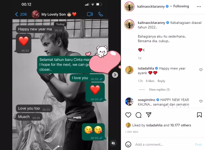Kalina Oktarani kembali bangun hubungan baik dengan anak Instagram